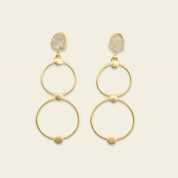 Aqua Halo Earrings