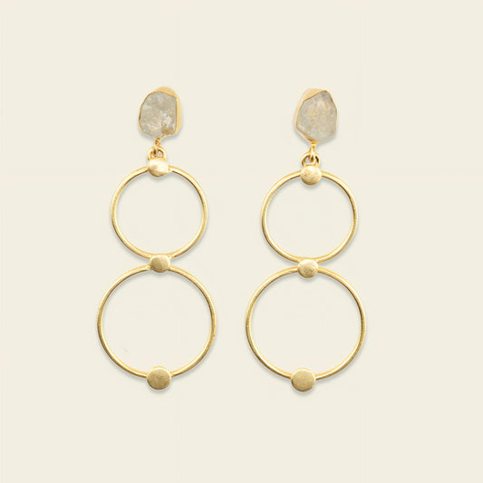Aqua Halo Earrings