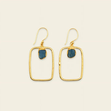 Blue Frame Earrings