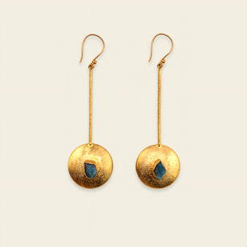 Apatite Disc Earrings