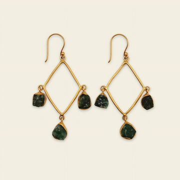 Emerald Frame Earrings