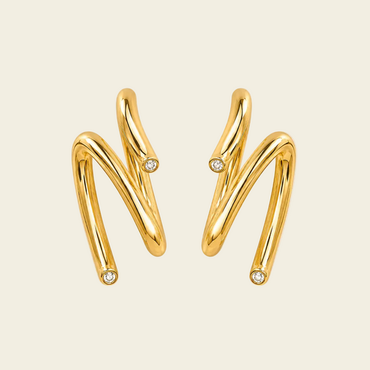 Sculpted Wave Earrings