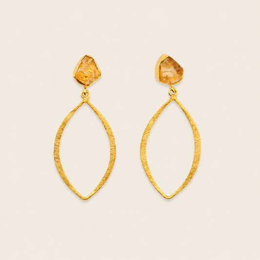 Citrine Orbit Earrings