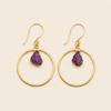 Ruby Hoop Earrings