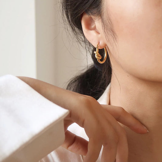 Knotted Loop Earrings