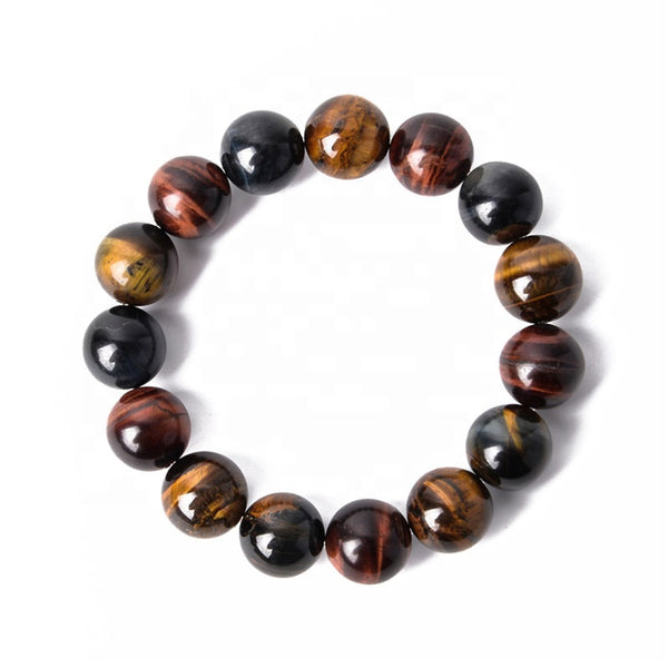 Handmade Tiger's Eye Natural Stone Beads Bracelet