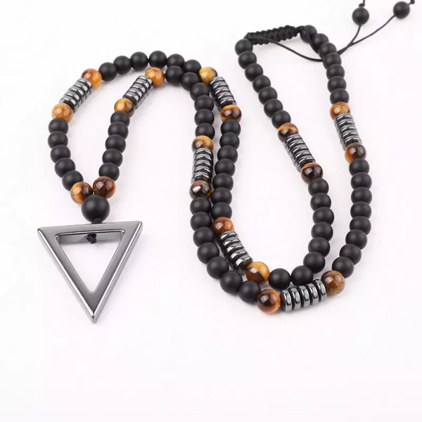 Handmade Triangle Pendant Yoga Necklace