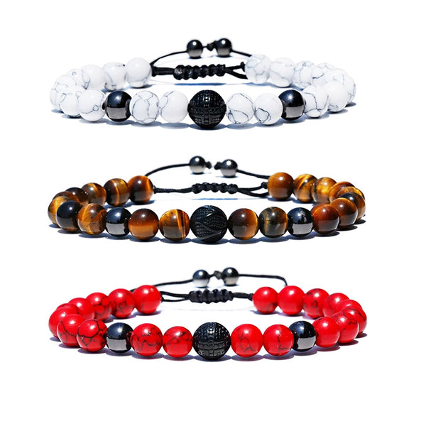 Adjustable Handmade Natural Stone Beads Bracelet