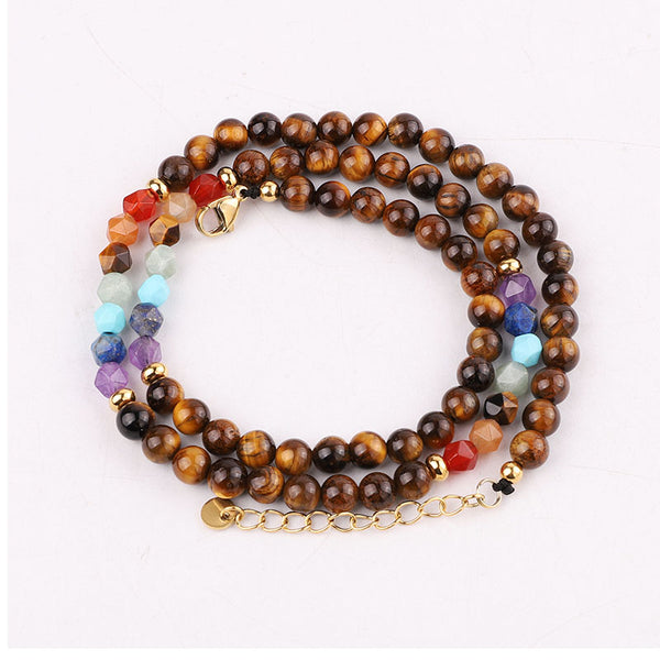 Handmade 7 Chakra Natural Stones Necklace/Bracelet