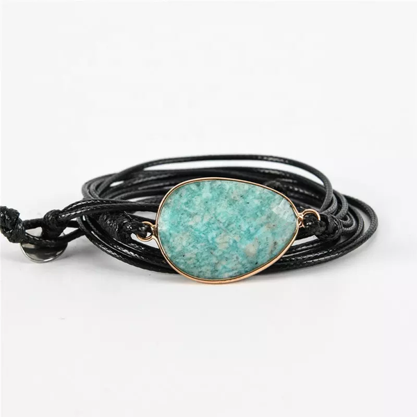 Adjustable Handmade Amazonite Wristband