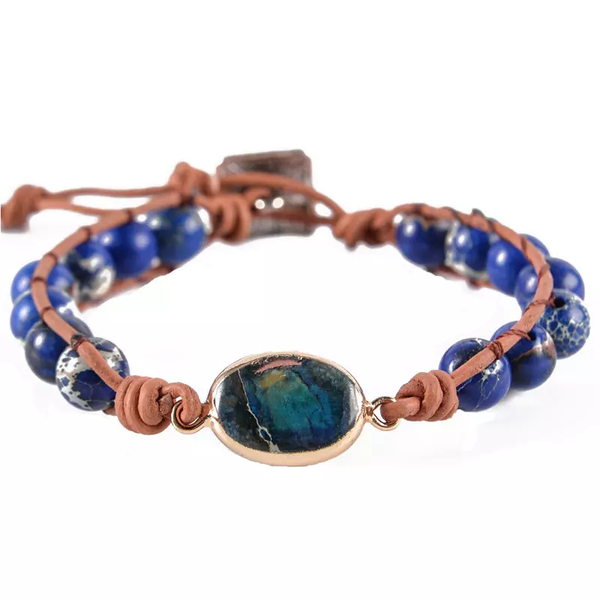 Adjustable Handmade Lapis Lazuli Natural Stone Bracelet